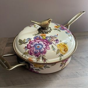 MACKENZIE-CHILDS FLOWER MARKET 3 QT. SAUTÉ PAN, excellent condition